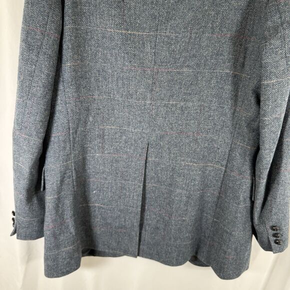 Pendelton Wool Blazer men's 42 Long Grey 100% Virgin 2 Button Front Inside Pocke - Picture 11 of 11